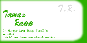 tamas rapp business card